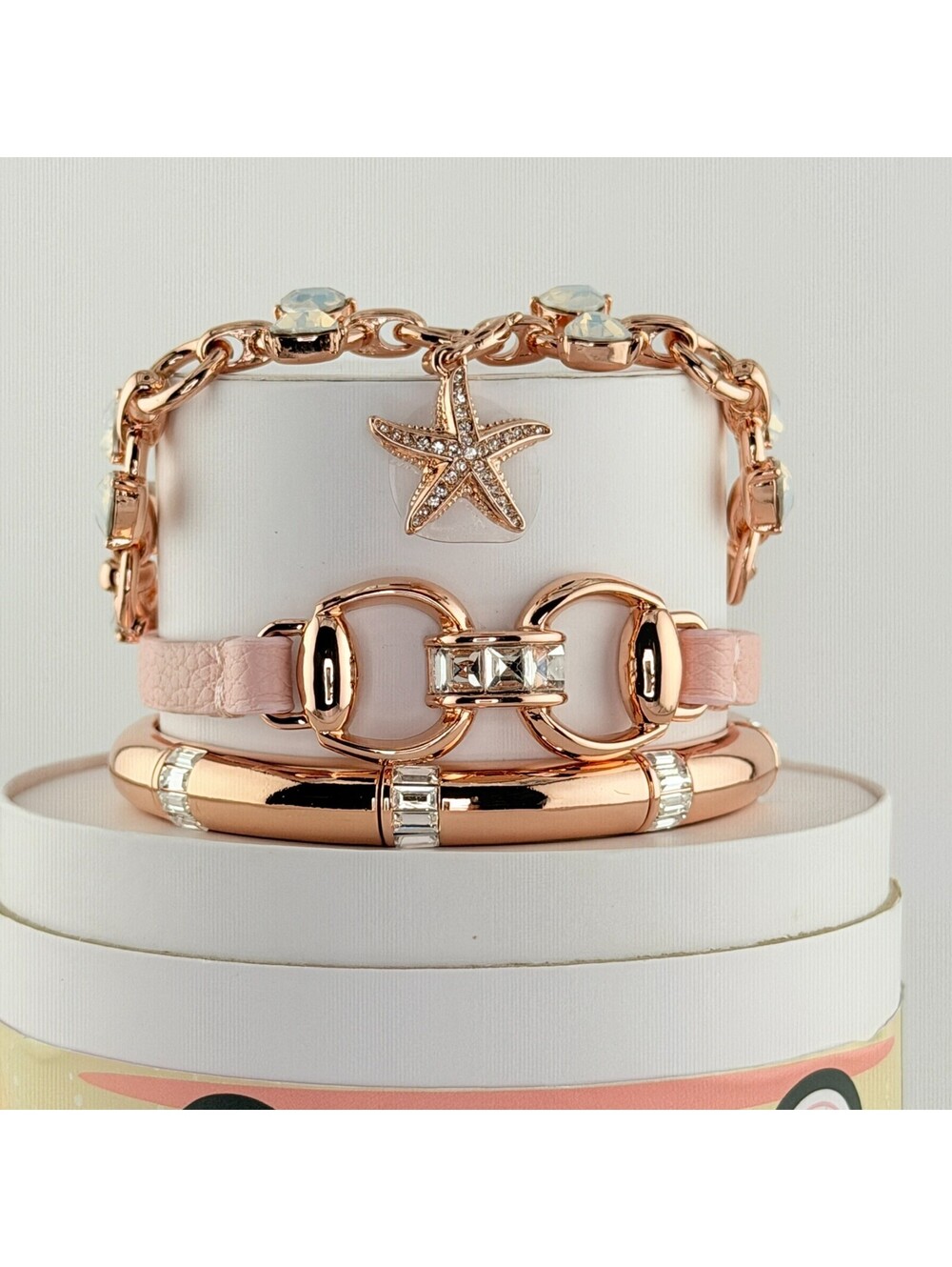 Bomb Party Summer 2026 Stacks “Rosewater Reef" Starfish Moonstone on Rose Gold